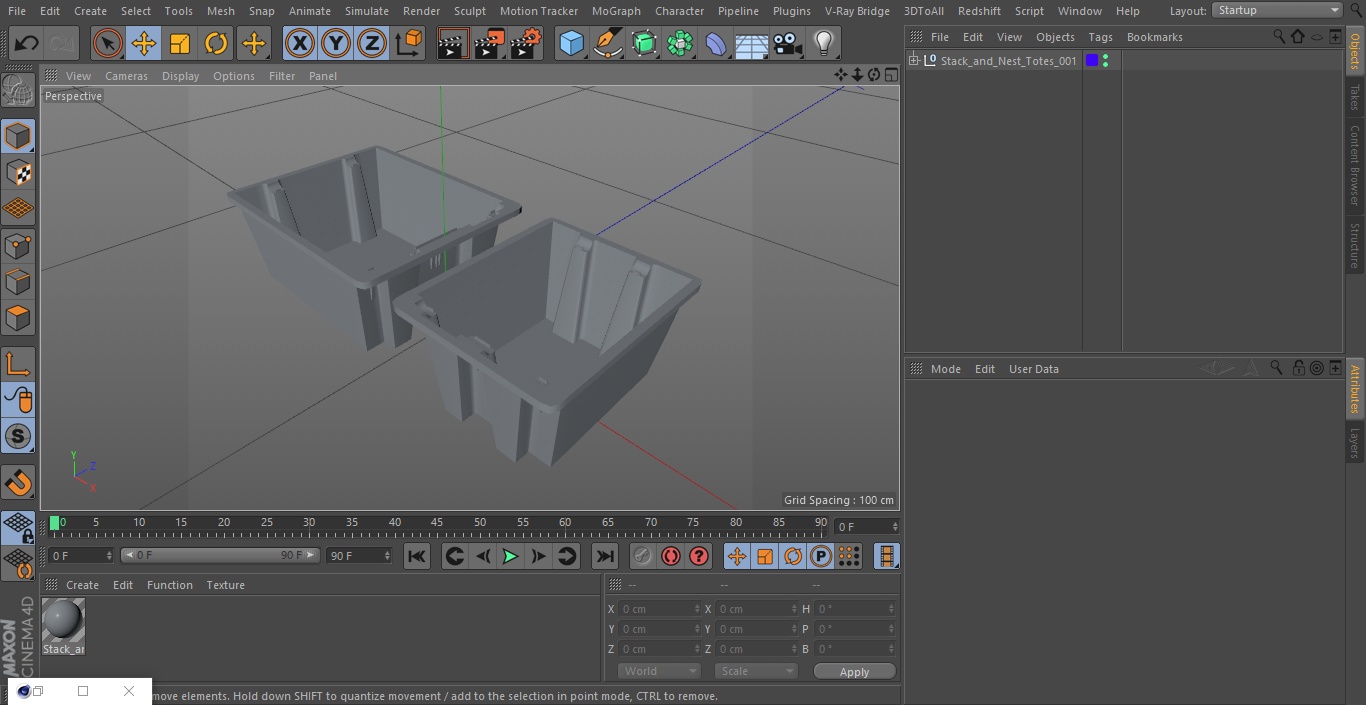 3D model Stack and Nest Totes