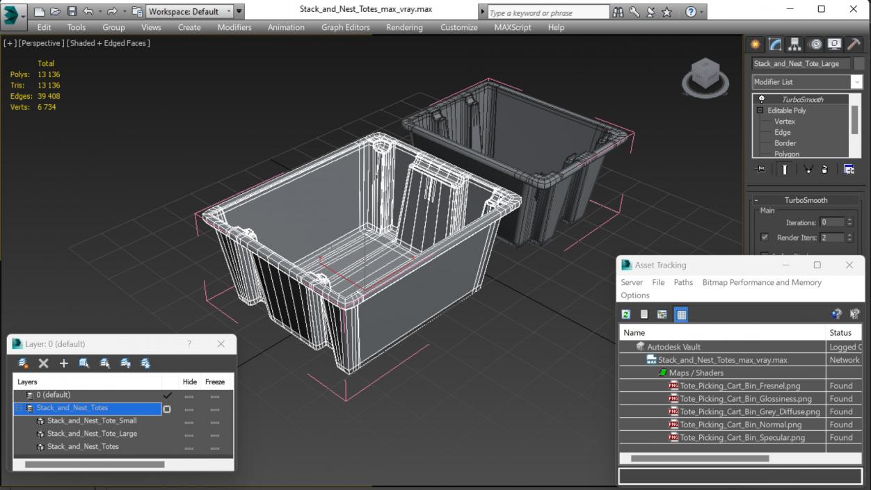 3D model Stack and Nest Totes