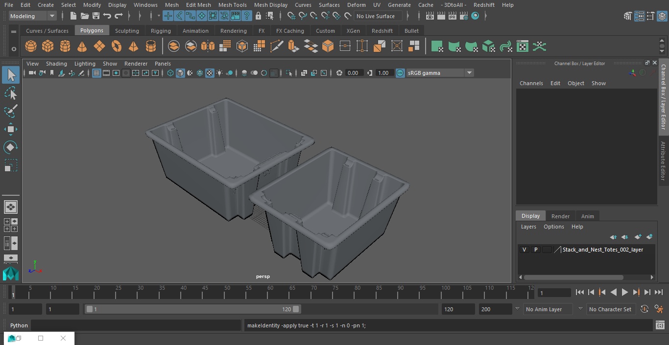 3D model Stack and Nest Totes