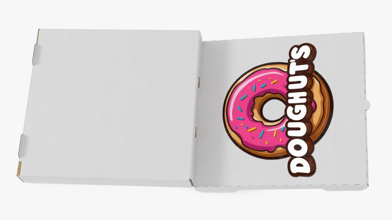 3D model Donut Boxes Packaging Set