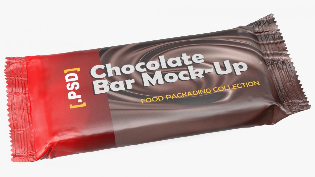 3D model Wide Chocolate Bar Mockup