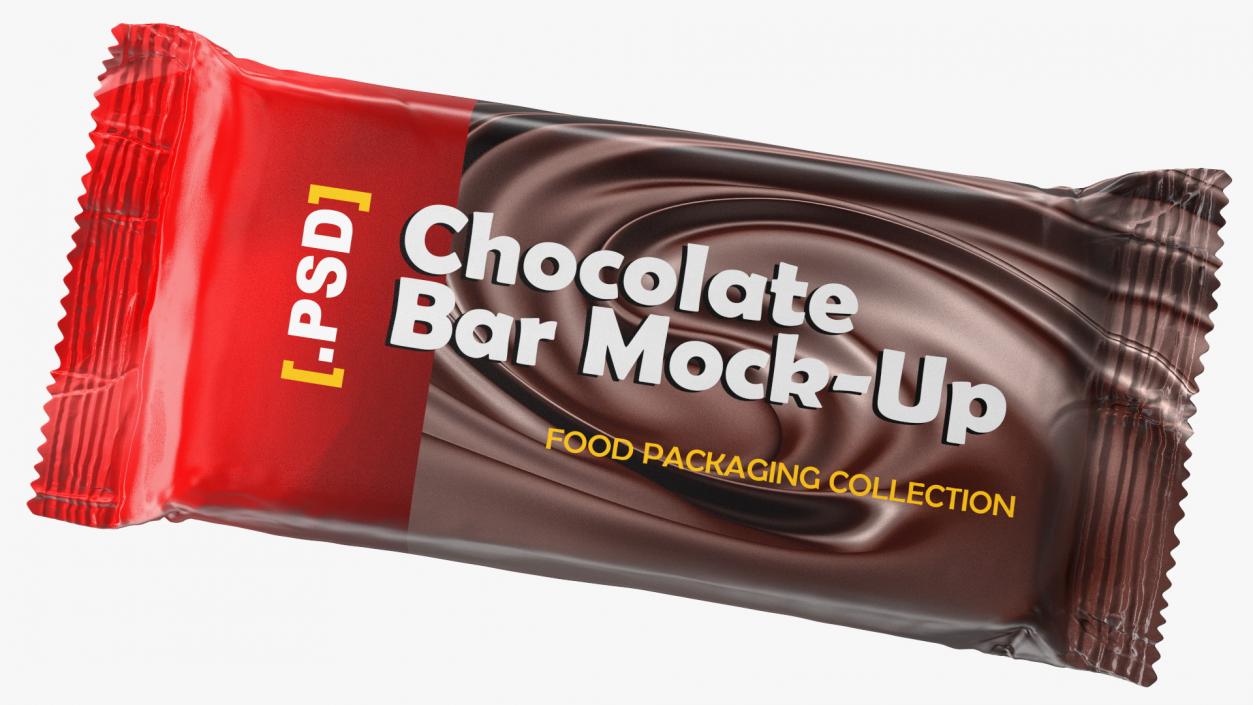 3D model Wide Chocolate Bar Mockup