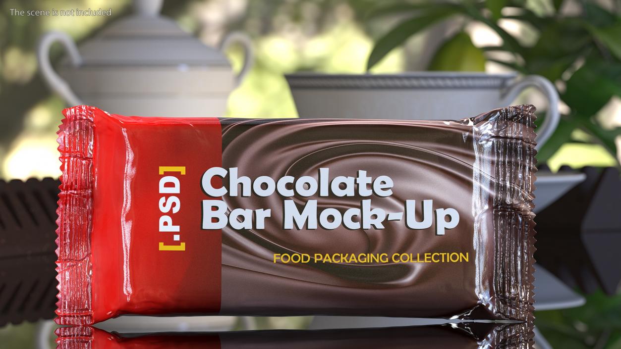 3D model Wide Chocolate Bar Mockup