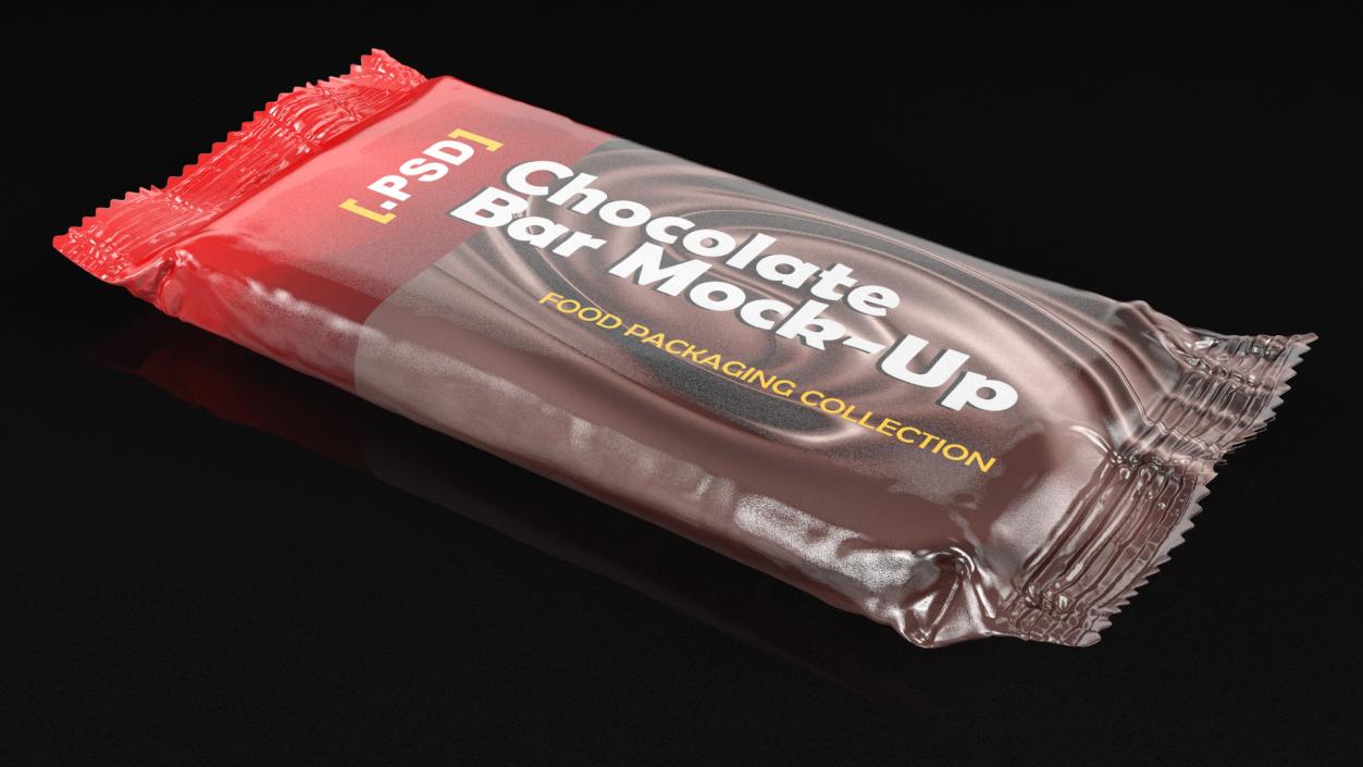 3D model Wide Chocolate Bar Mockup