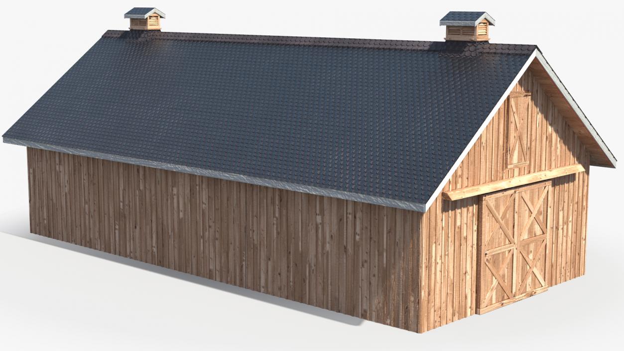 3D Rustic Wooden Barn model