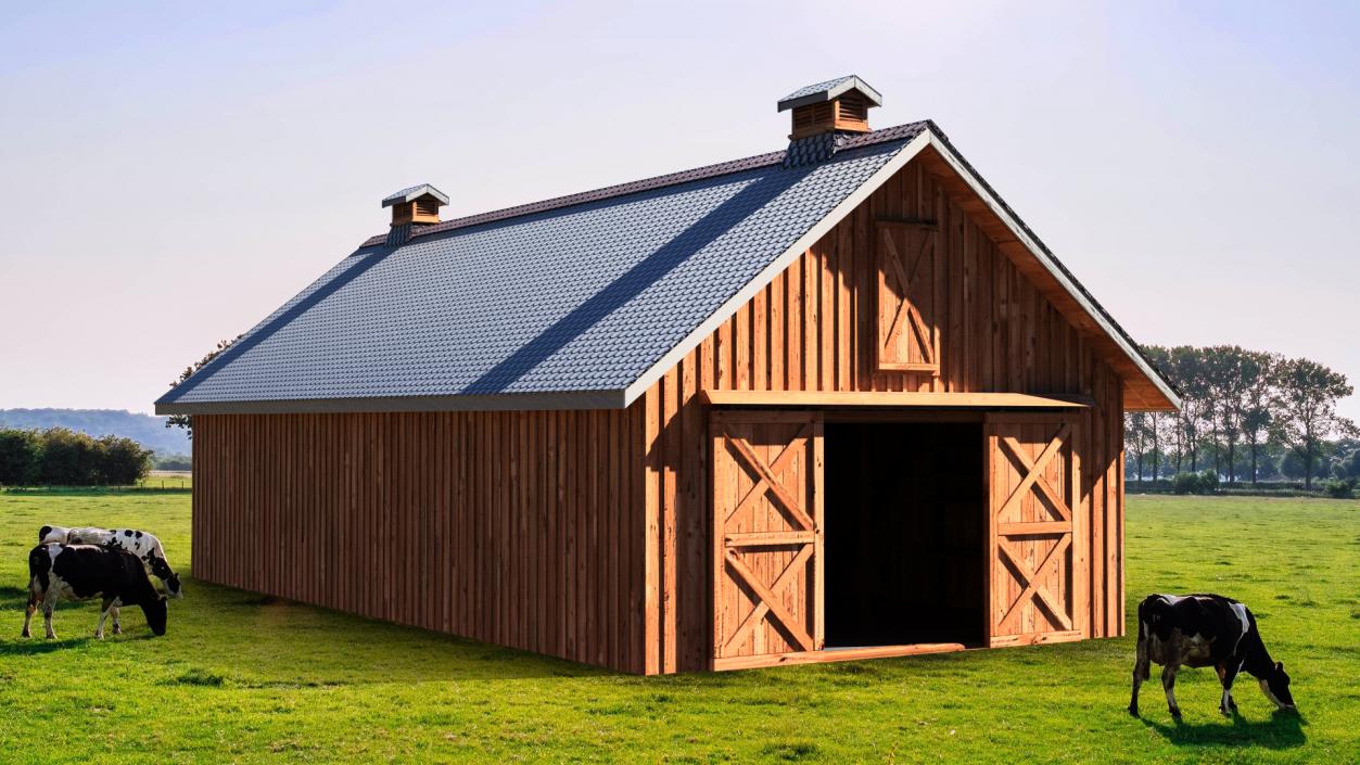 3D Rustic Wooden Barn model