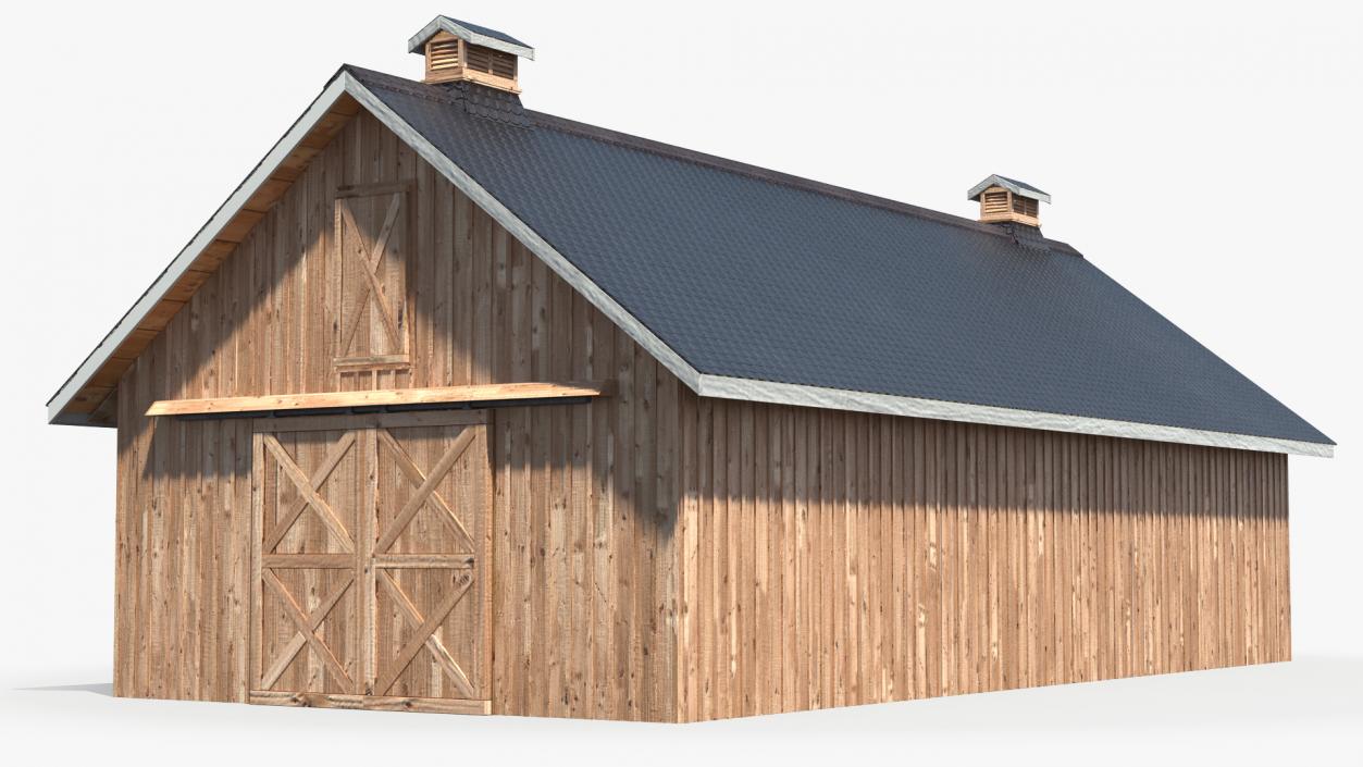 3D Rustic Wooden Barn model