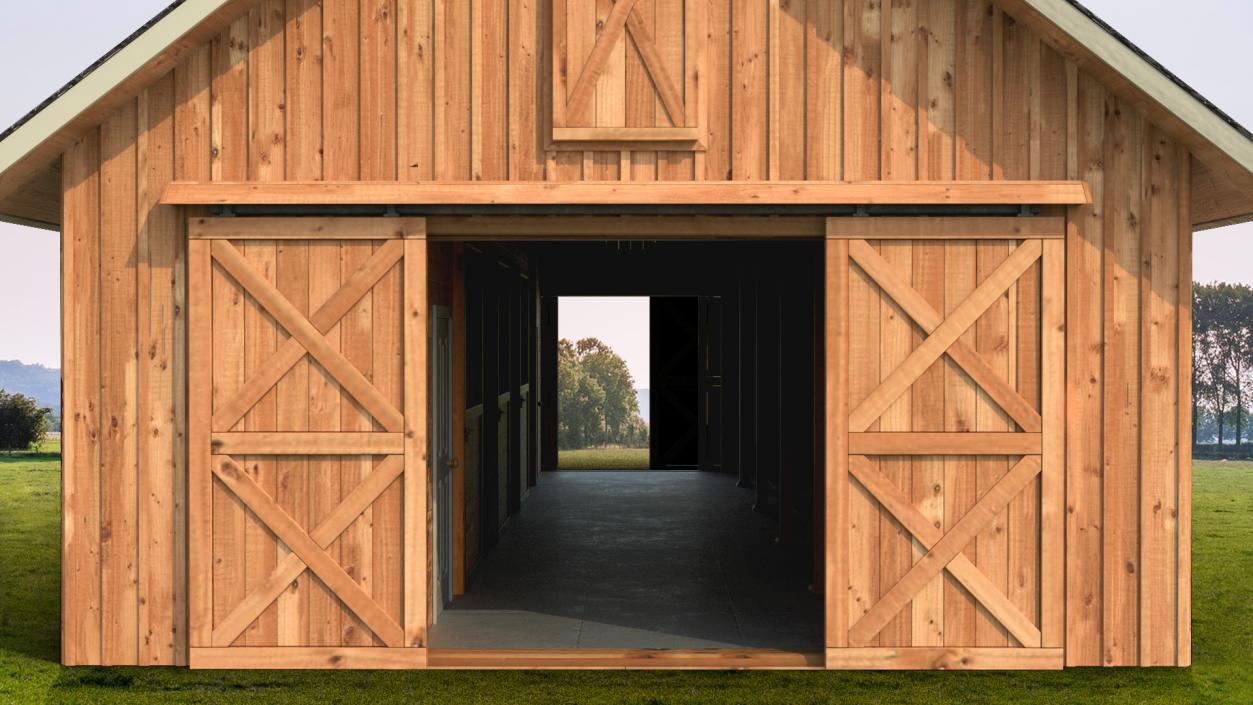 3D Rustic Wooden Barn model