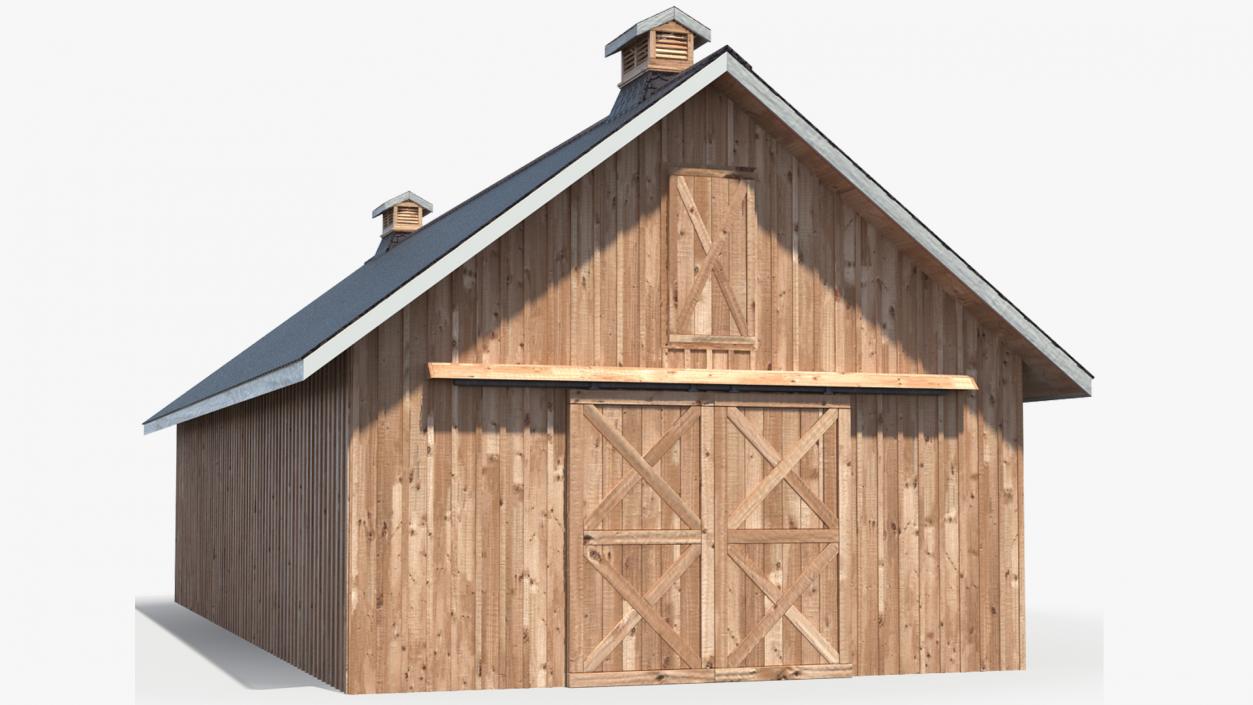 3D Rustic Wooden Barn model