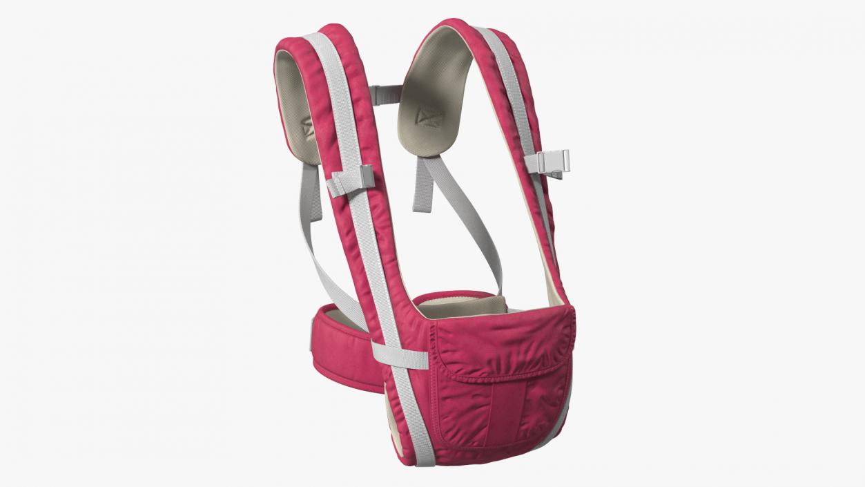 Front Facing Baby Carrier Pink Sitting Position 3D