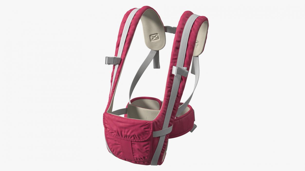 Front Facing Baby Carrier Pink Sitting Position 3D