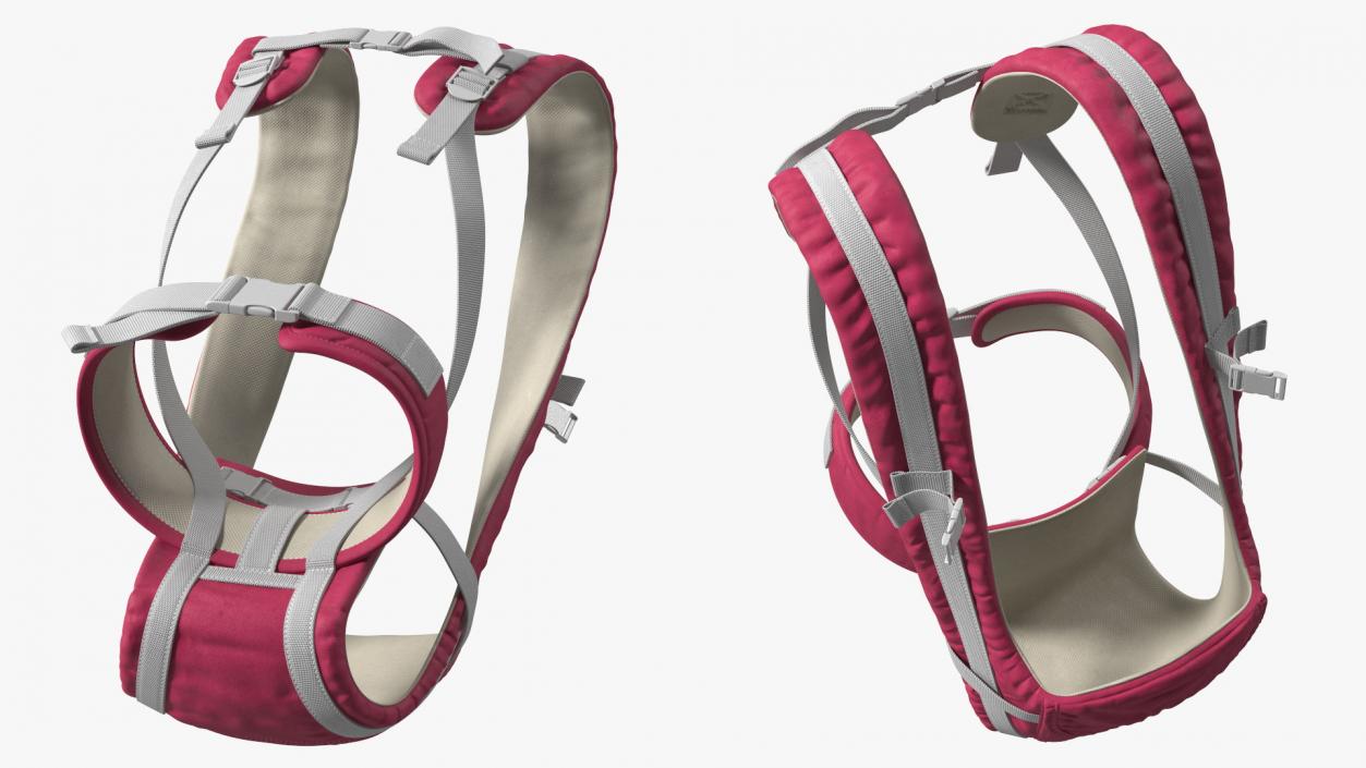 Front Facing Baby Carrier Pink Sitting Position 3D