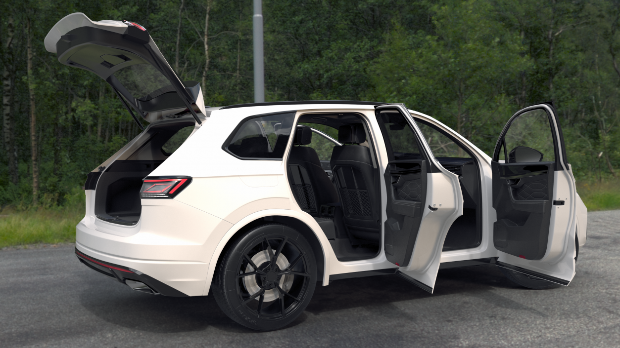 3D model Electric SUV White 2