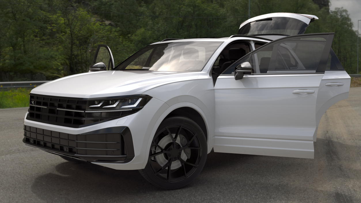 3D model Electric SUV White 2