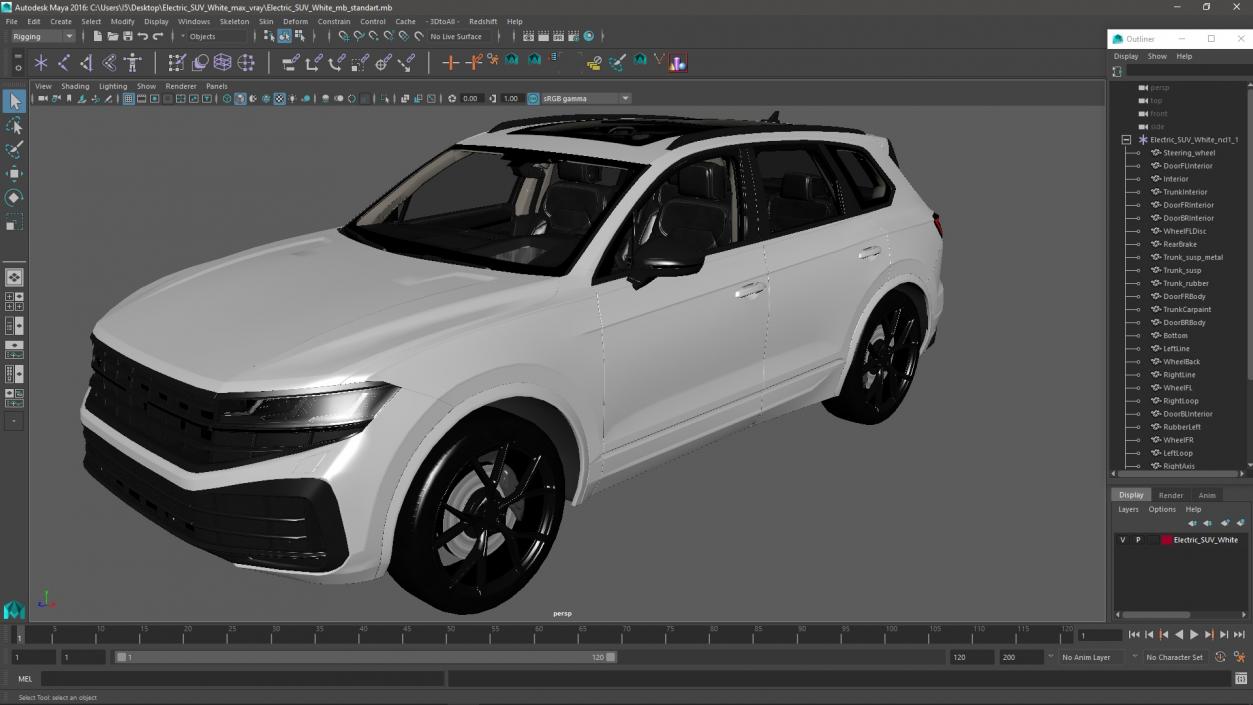 3D model Electric SUV White 2