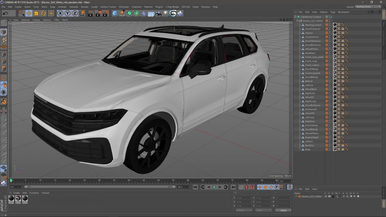 3D model Electric SUV White 2