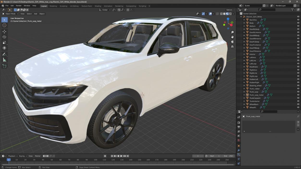 3D model Electric SUV White 2