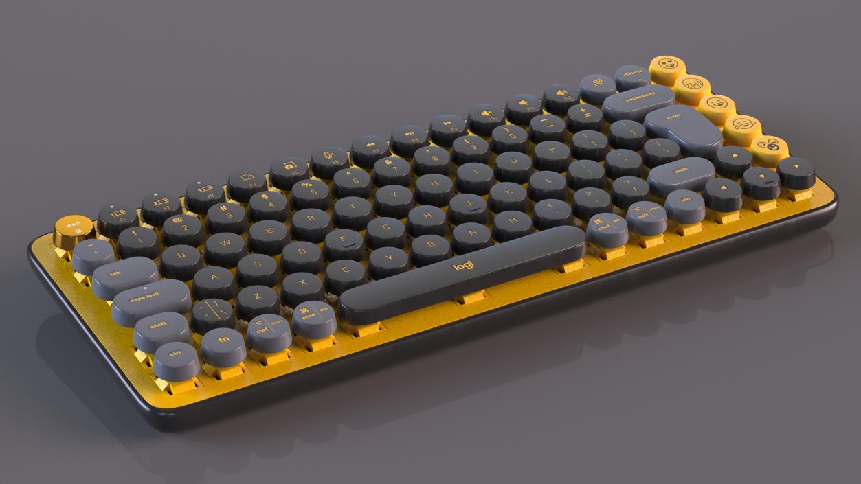 Pop Key Keyboard Logitech Yellow 2 3D model