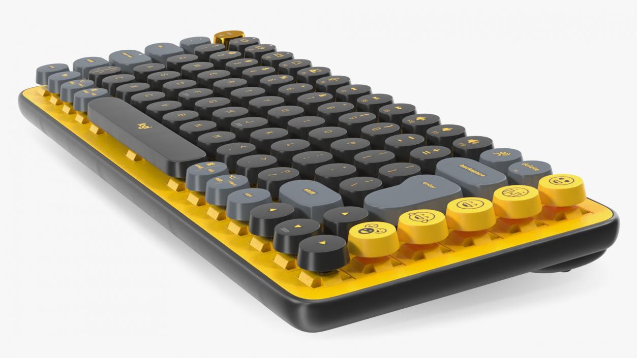 Pop Key Keyboard Logitech Yellow 2 3D model