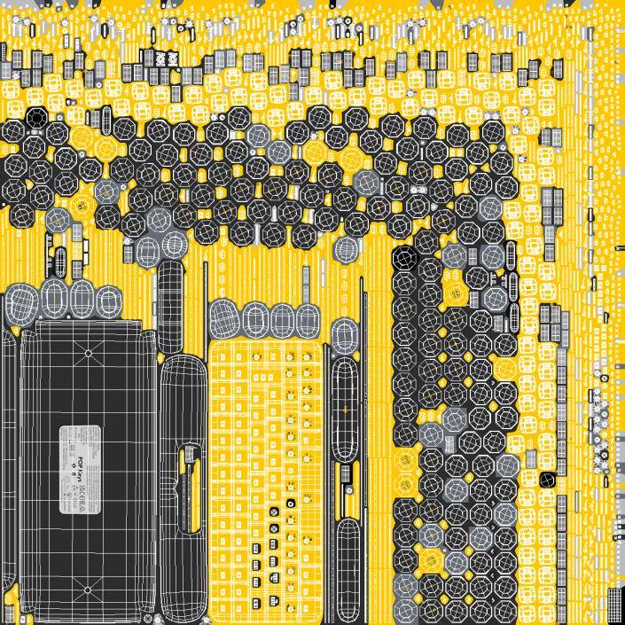 Pop Key Keyboard Logitech Yellow 2 3D model