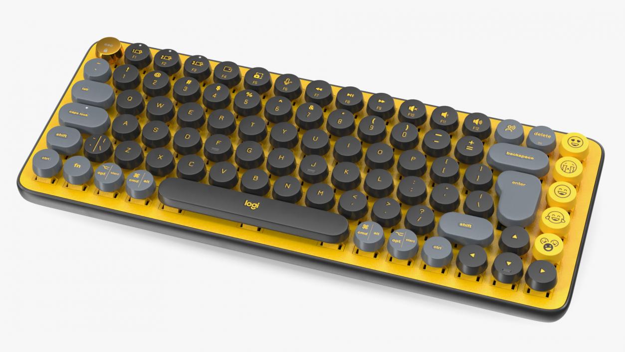 Pop Key Keyboard Logitech Yellow 2 3D model