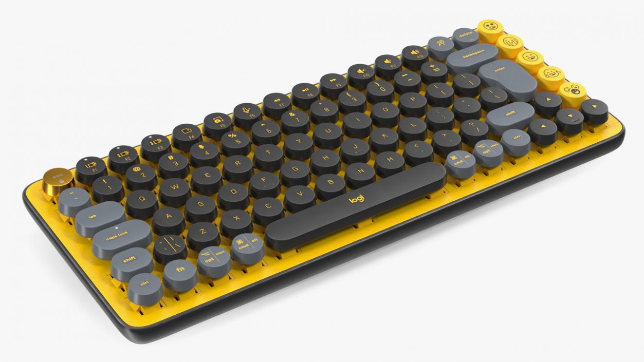 Pop Key Keyboard Logitech Yellow 2 3D model