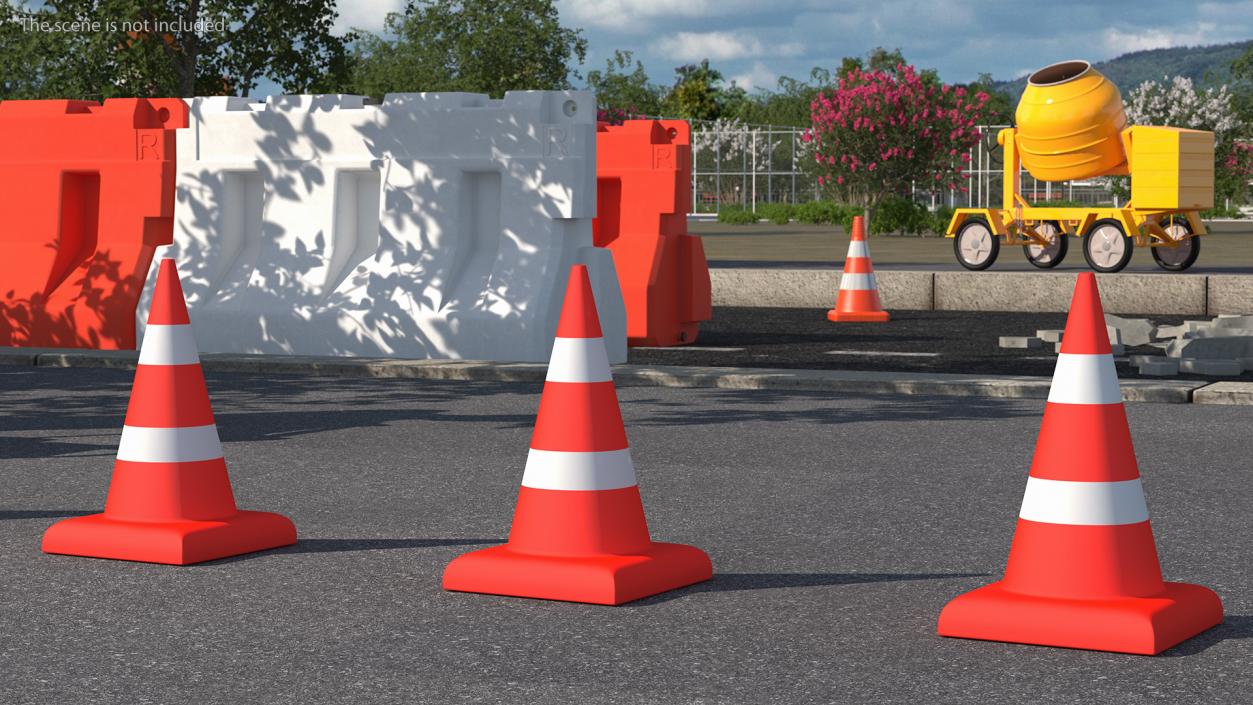 3D Dirty Road Worker with Gasoline Vibratory