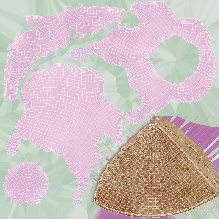 Melting Pink Ice Cream Cone 3D