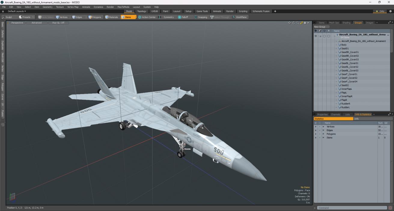 Aircraft Boeing EA-18G without Armament 3D model