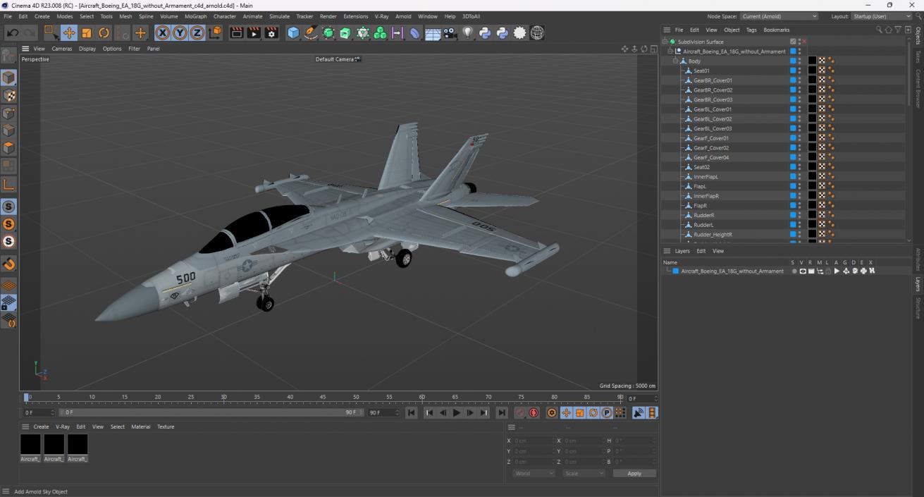 Aircraft Boeing EA-18G without Armament 3D model