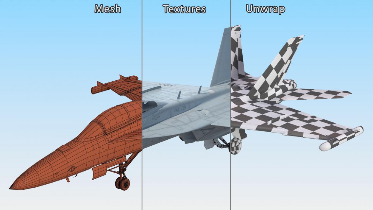 Aircraft Boeing EA-18G without Armament 3D model