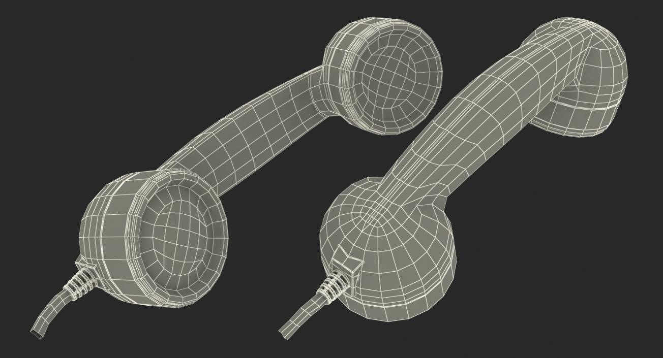 3D Retro Telephone Receivers 3D Models Collection