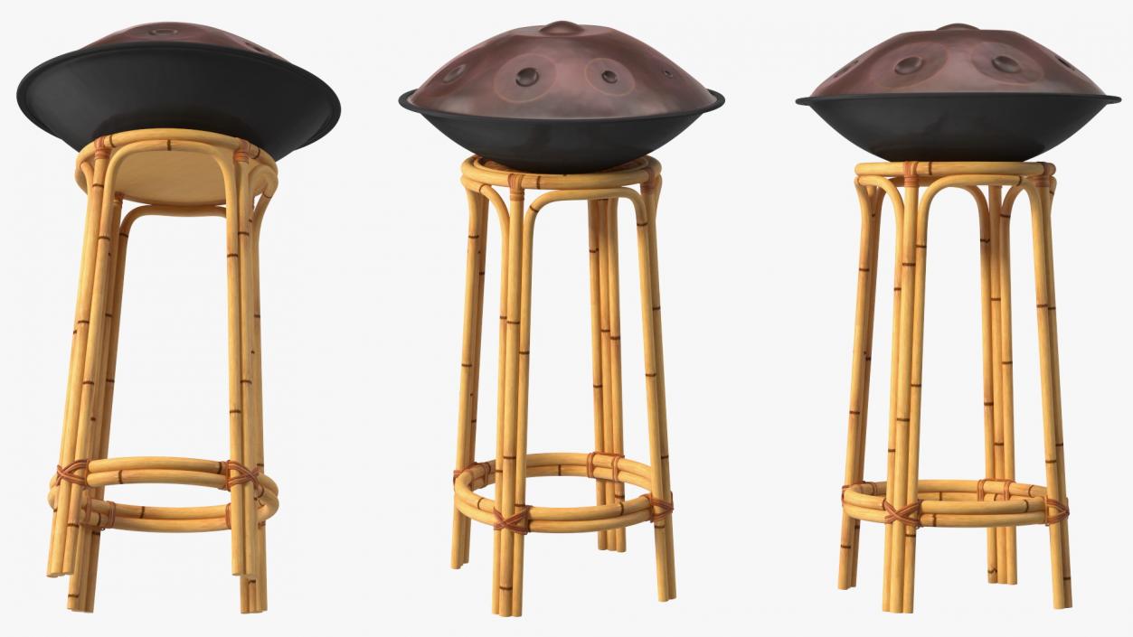 3D Hang Instrument on Bamboo Stool