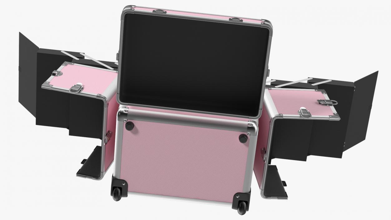 3D model Unfolded Yaheetech Makeup Case Pink