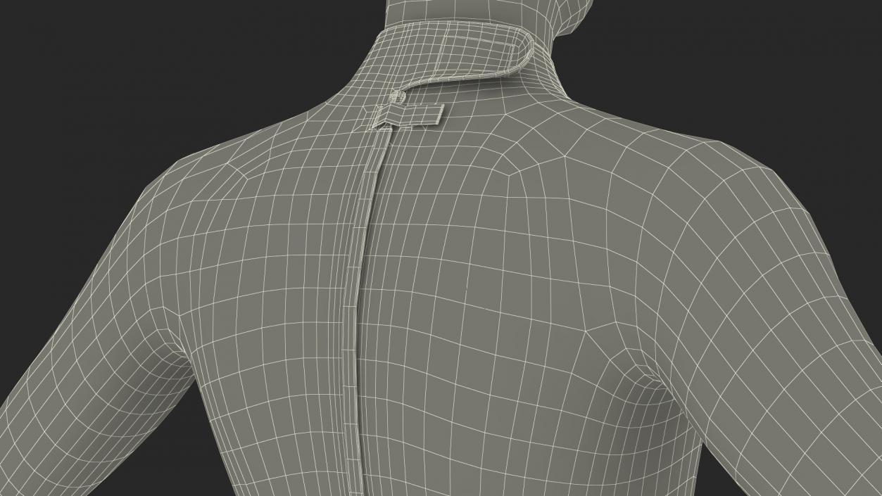 Man Wetsuit Black Shorty Version 2 3D model