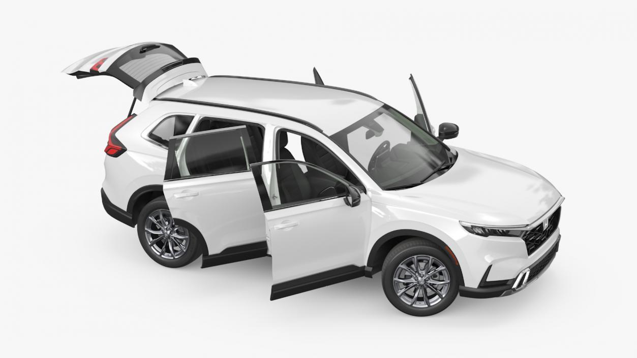 3D 2025 Honda CR-V White Rigged model