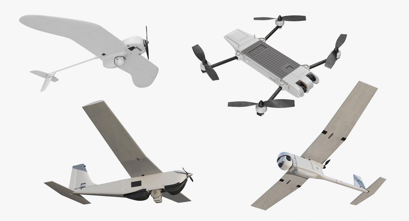 3D model Small Military UAVs Collection