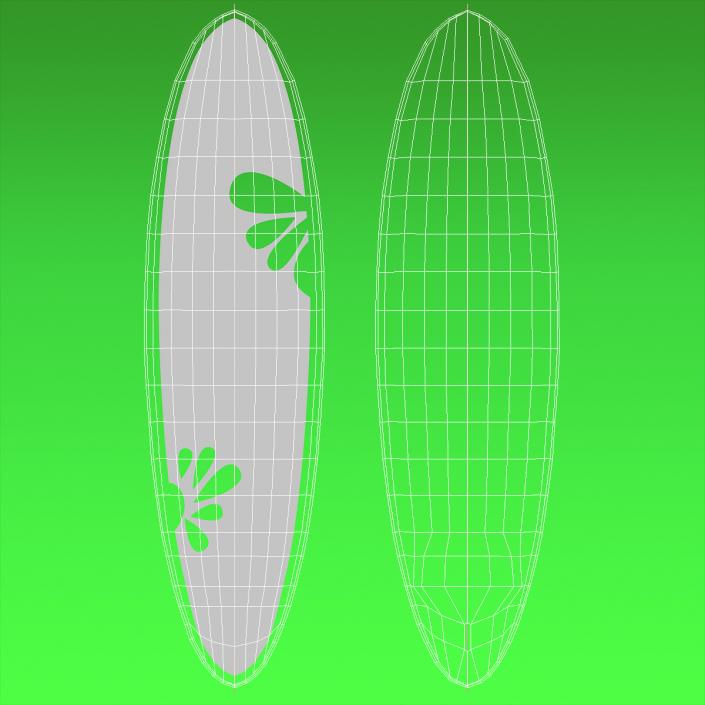 3D Funboard Surfboard model