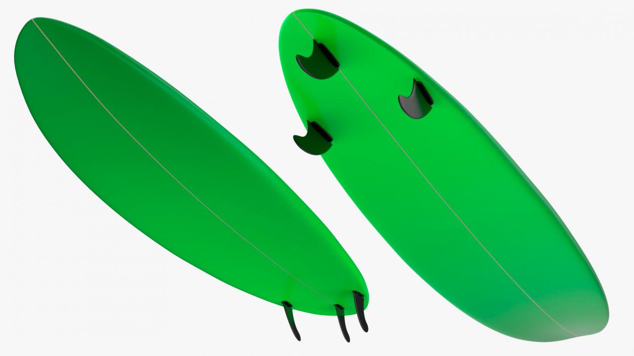 3D Funboard Surfboard model