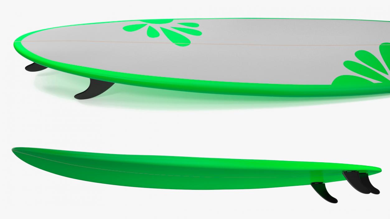 3D Funboard Surfboard model