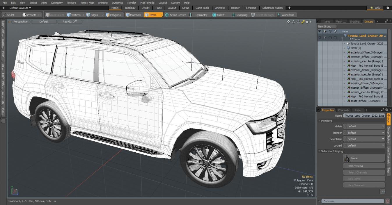 3D Toyota Land Cruiser 2022 Exterior Only model