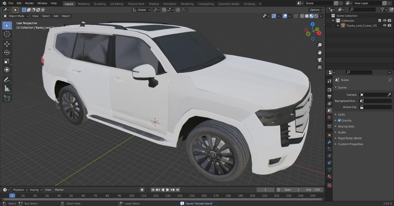 3D Toyota Land Cruiser 2022 Exterior Only model