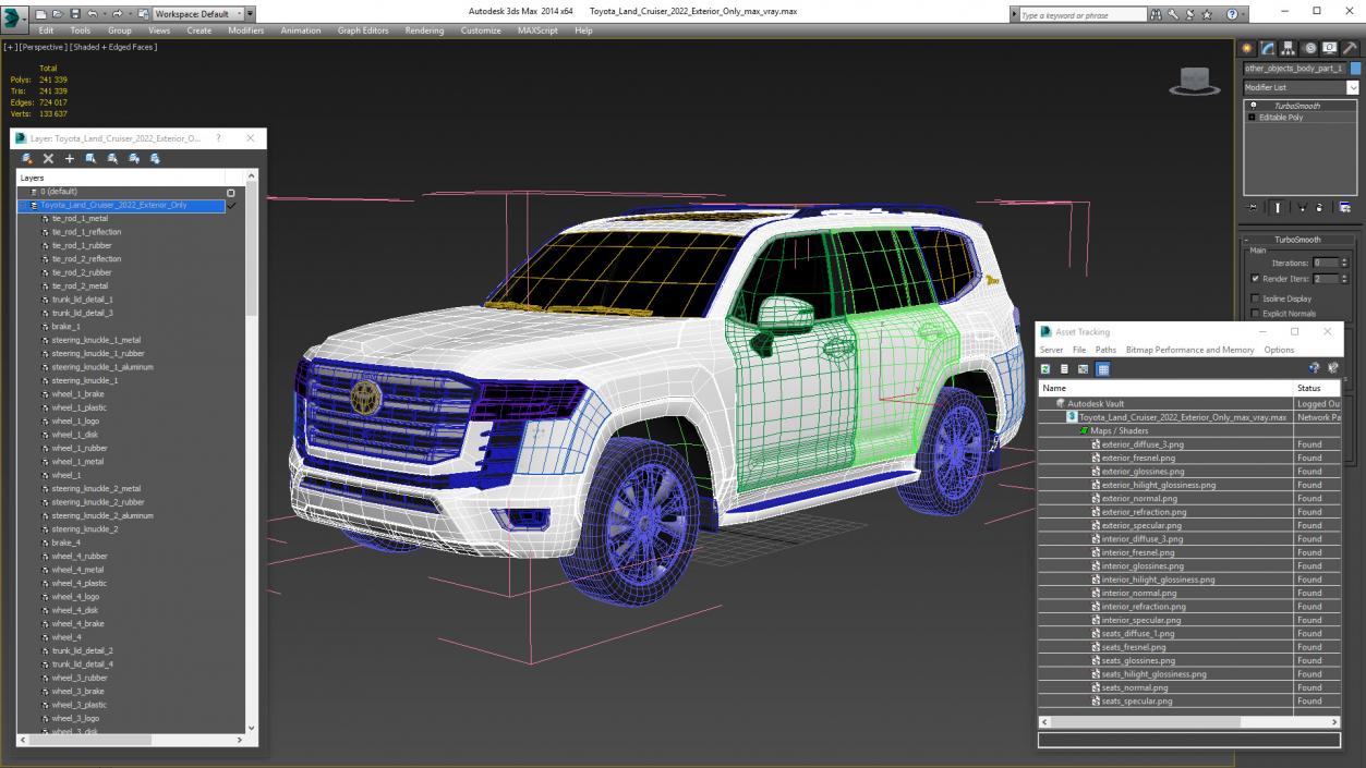 3D Toyota Land Cruiser 2022 Exterior Only model