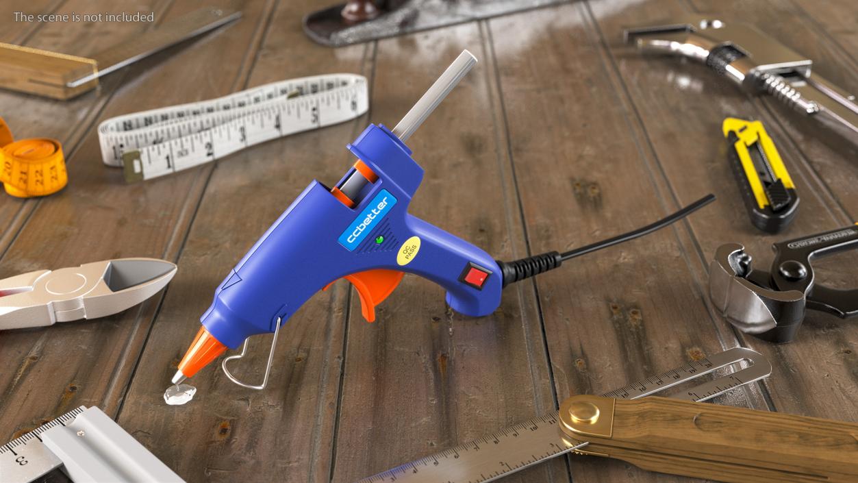 3D model CCbetter Hot Glue Gun with Glue Dripping