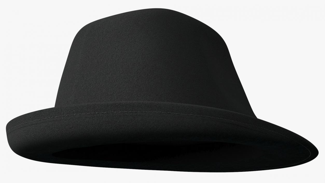 3D Black Fedora Hat