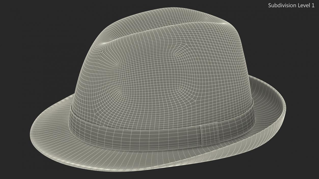 3D Black Fedora Hat