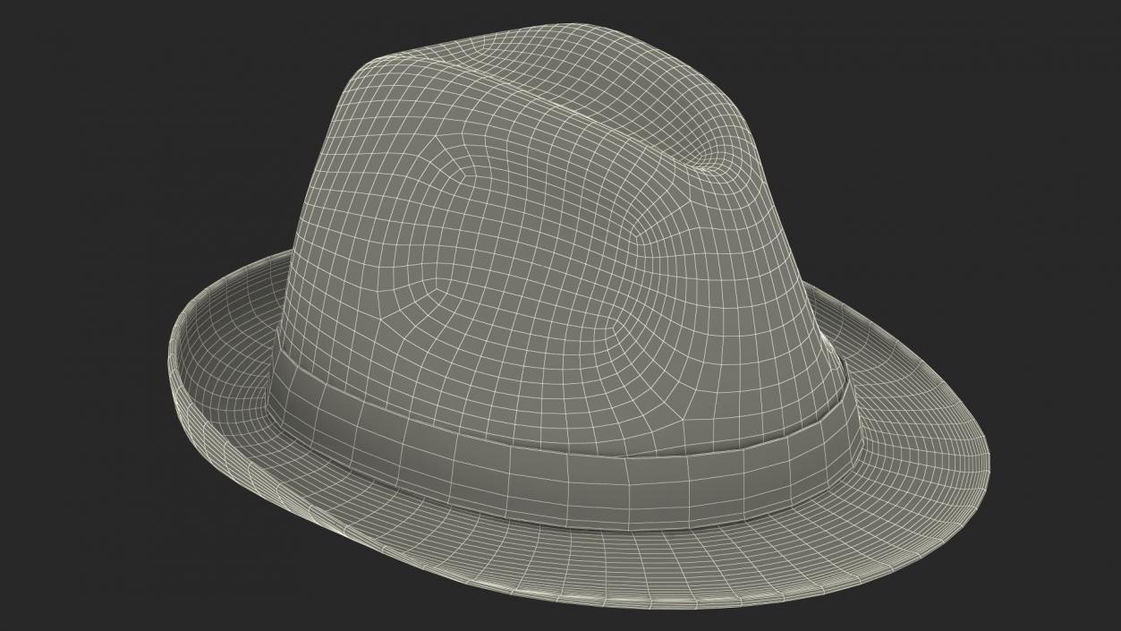 3D Black Fedora Hat