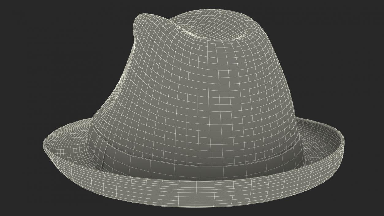 3D Black Fedora Hat