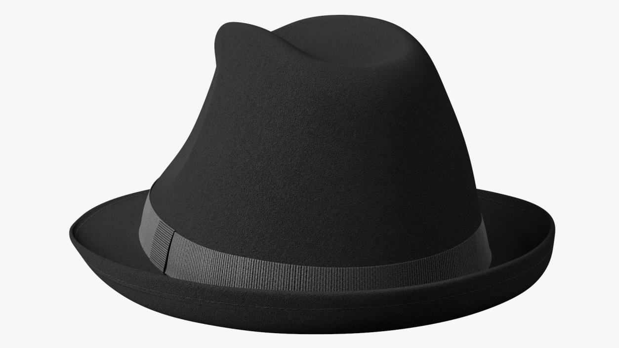 3D Black Fedora Hat