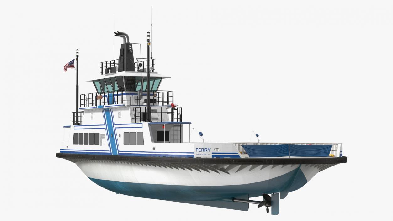 Fisher Island Ferry Ship 3D model